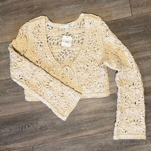 Altar'd State Cream Crochet Top